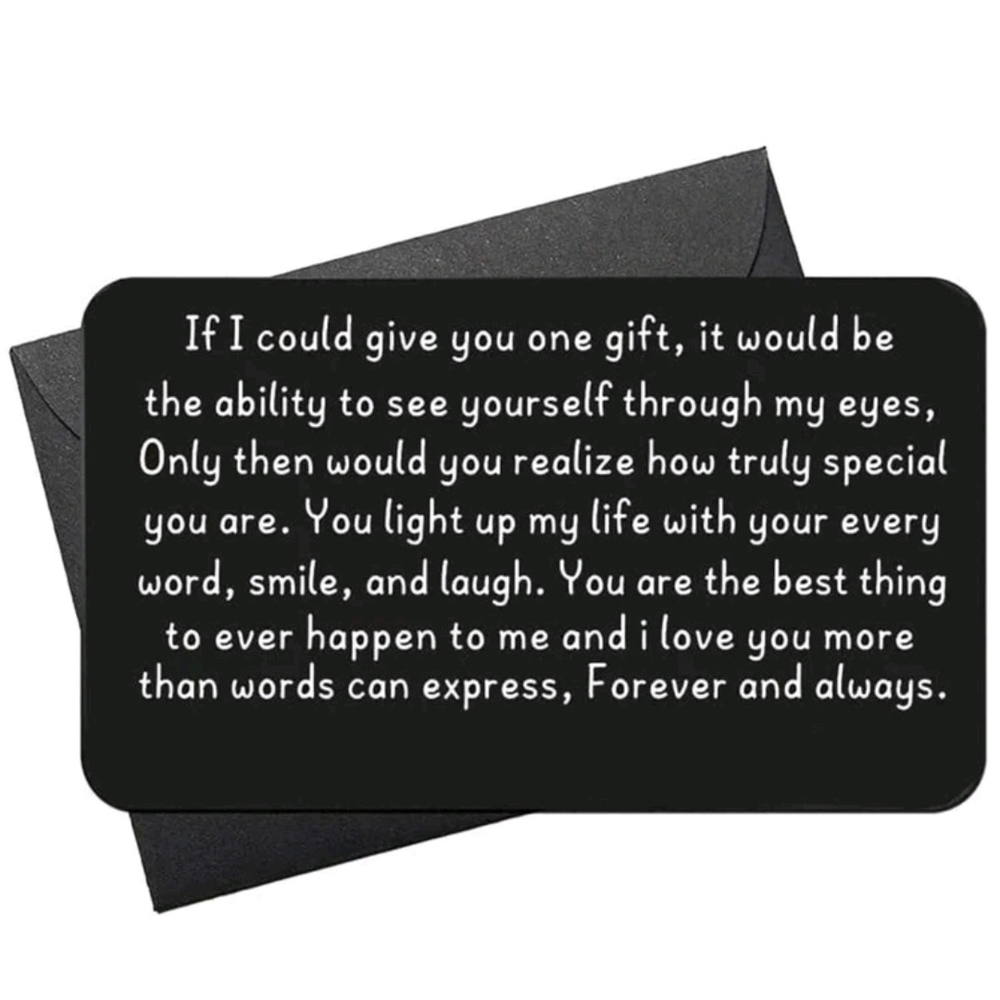 Inspirational Quote Alloy Card